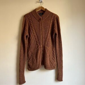 Leo Peressi Pure Alpaca Zip Up Cardigan